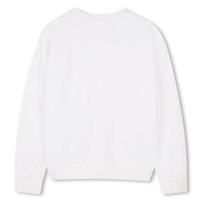 Michael Kors Cotton French Terry Sweatshirt with Metallic Print