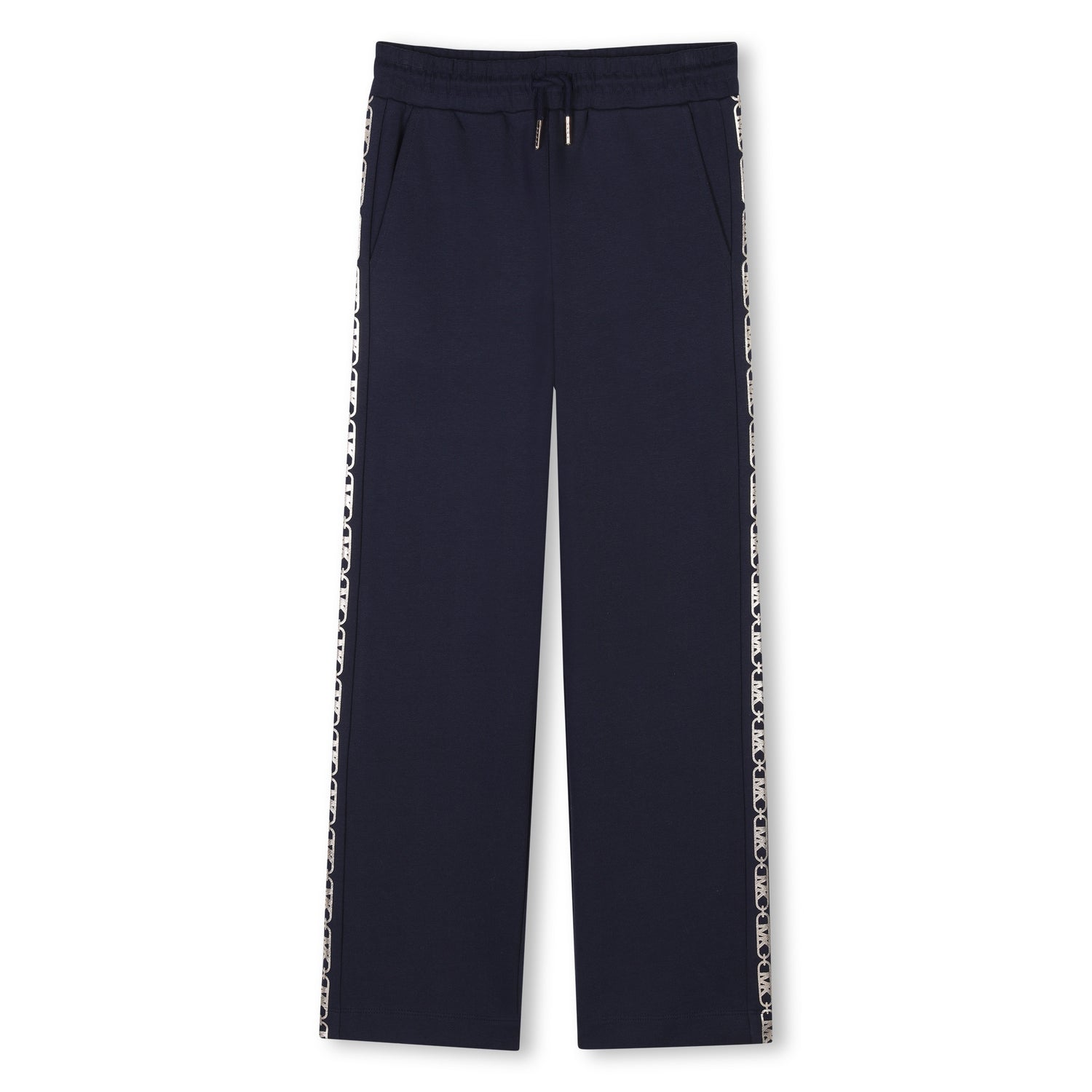 Michael Kors French Terry Trousers with Metallic &quot;MK Empire&quot; Details