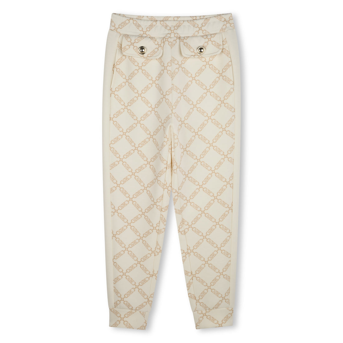 Chain-Print Trousers with Pocket Detail