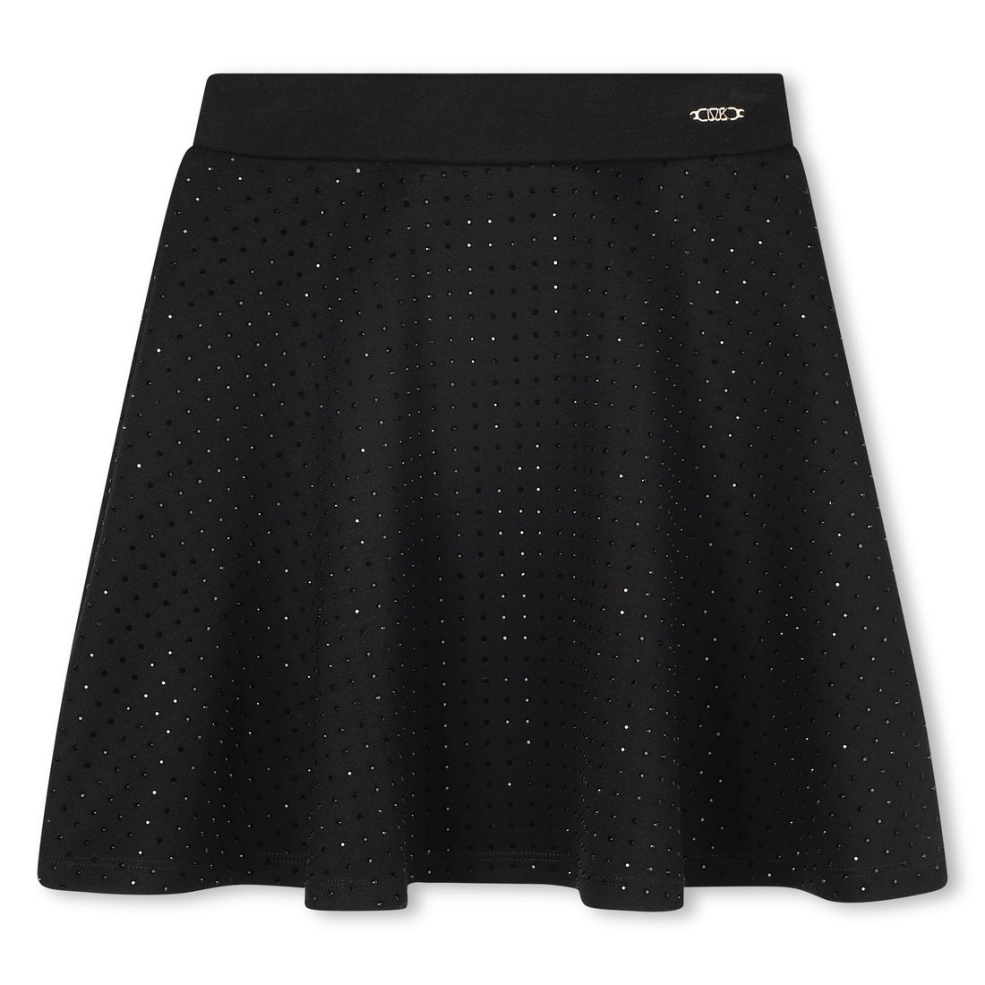 Studded A-Line Skirt, Black