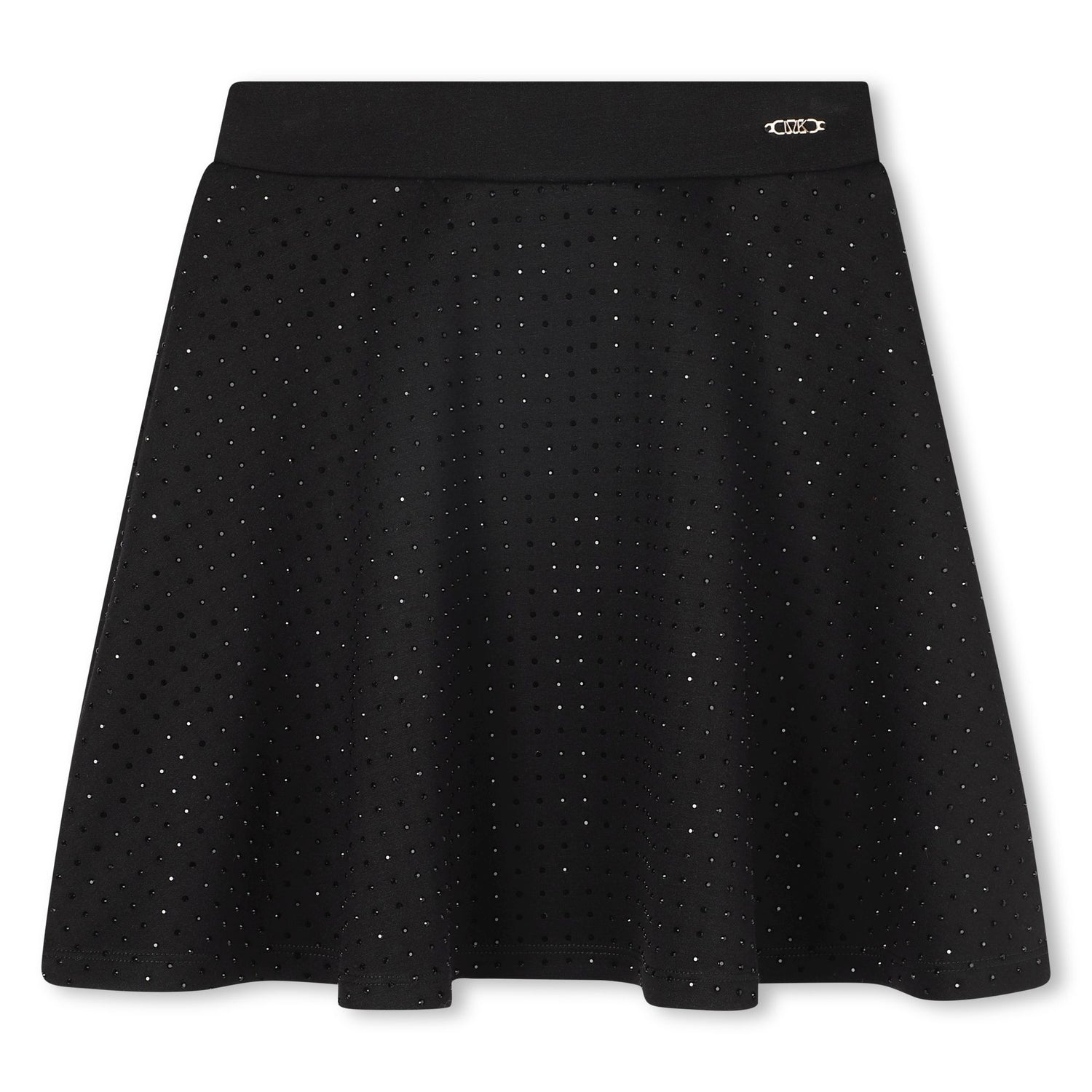 Studded A-Line Skirt, Black