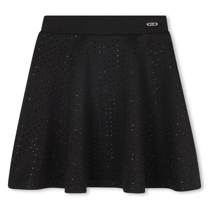Studded A-Line Skirt, Black