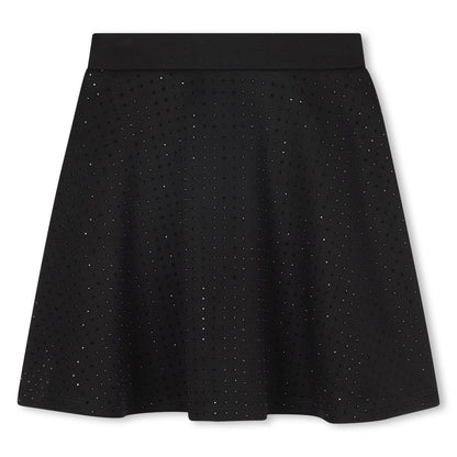 Studded A-Line Skirt, Black
