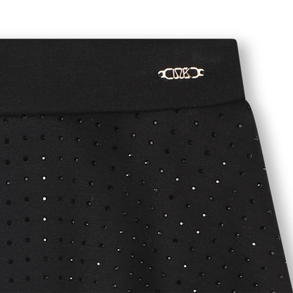 Studded A-Line Skirt, Black
