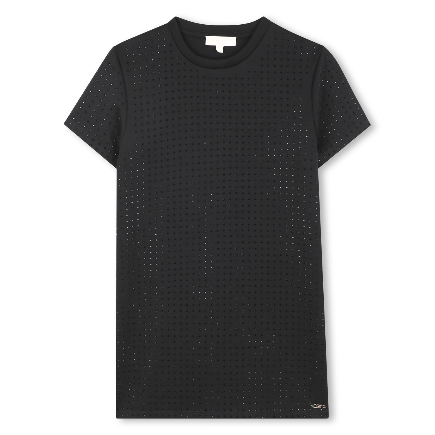 Short Sleeve Dress with Stud Detail, Black