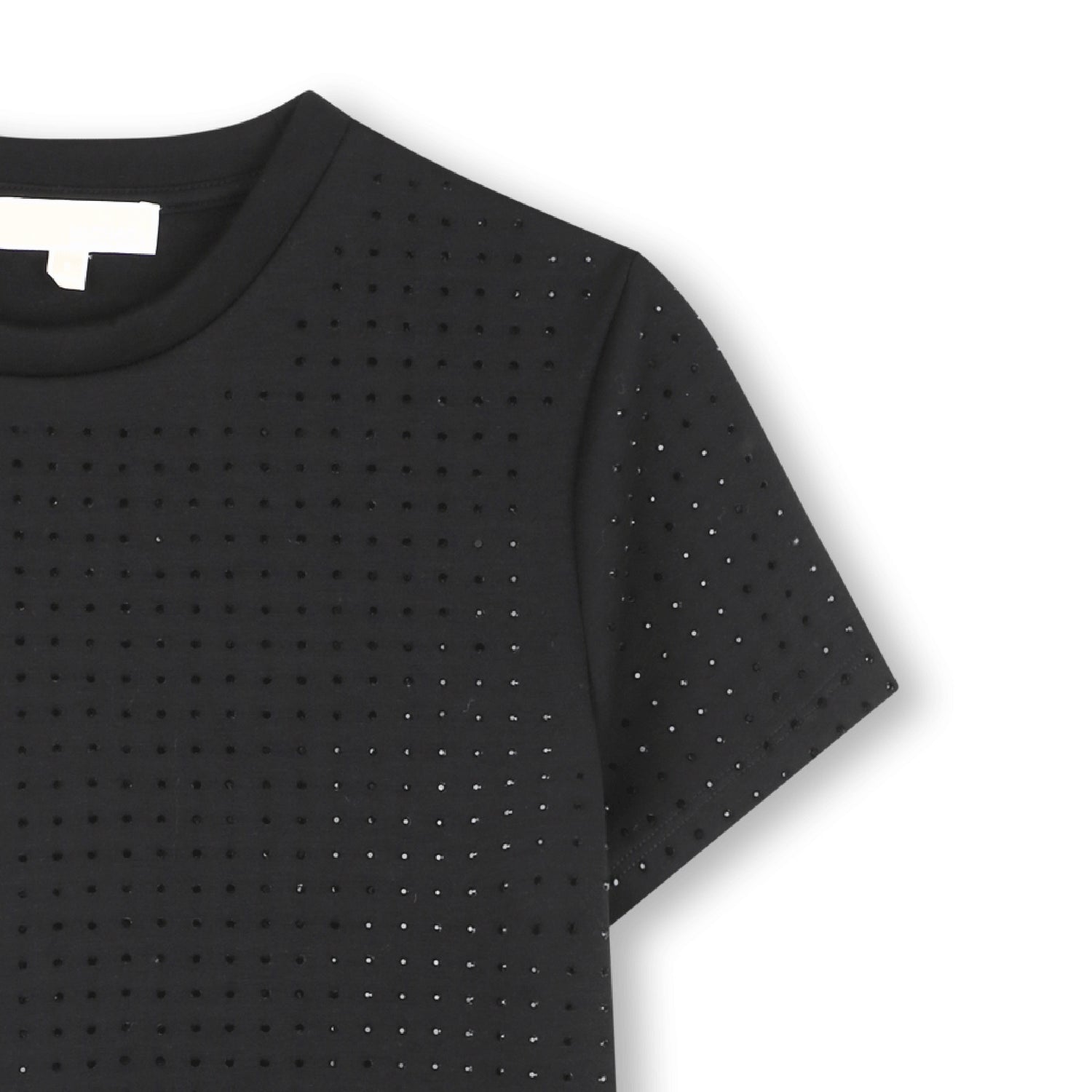 Short Sleeve Dress with Stud Detail, Black