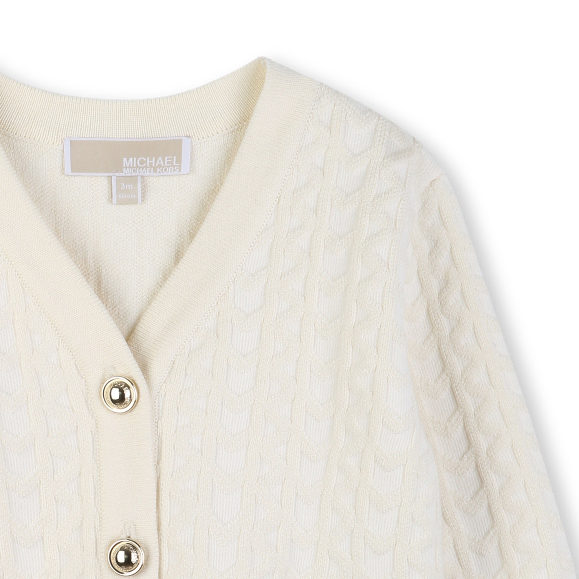 Girls Knitted Cardigan in Off-White Michael Kors