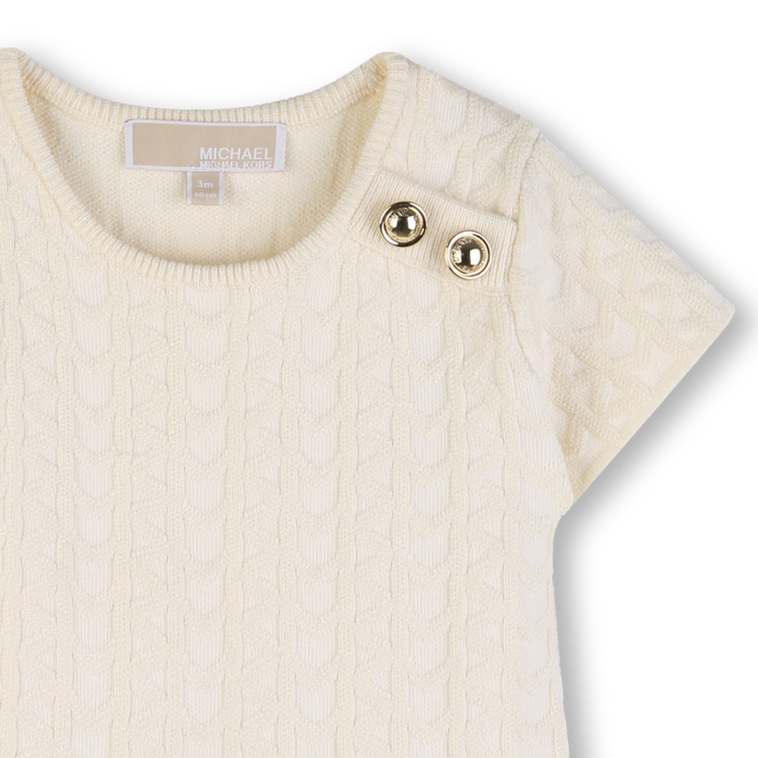 Girls Knitted Dress in Off-White Michael Kors