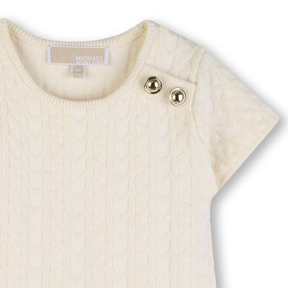 Girls Knitted Dress in Off-White Michael Kors