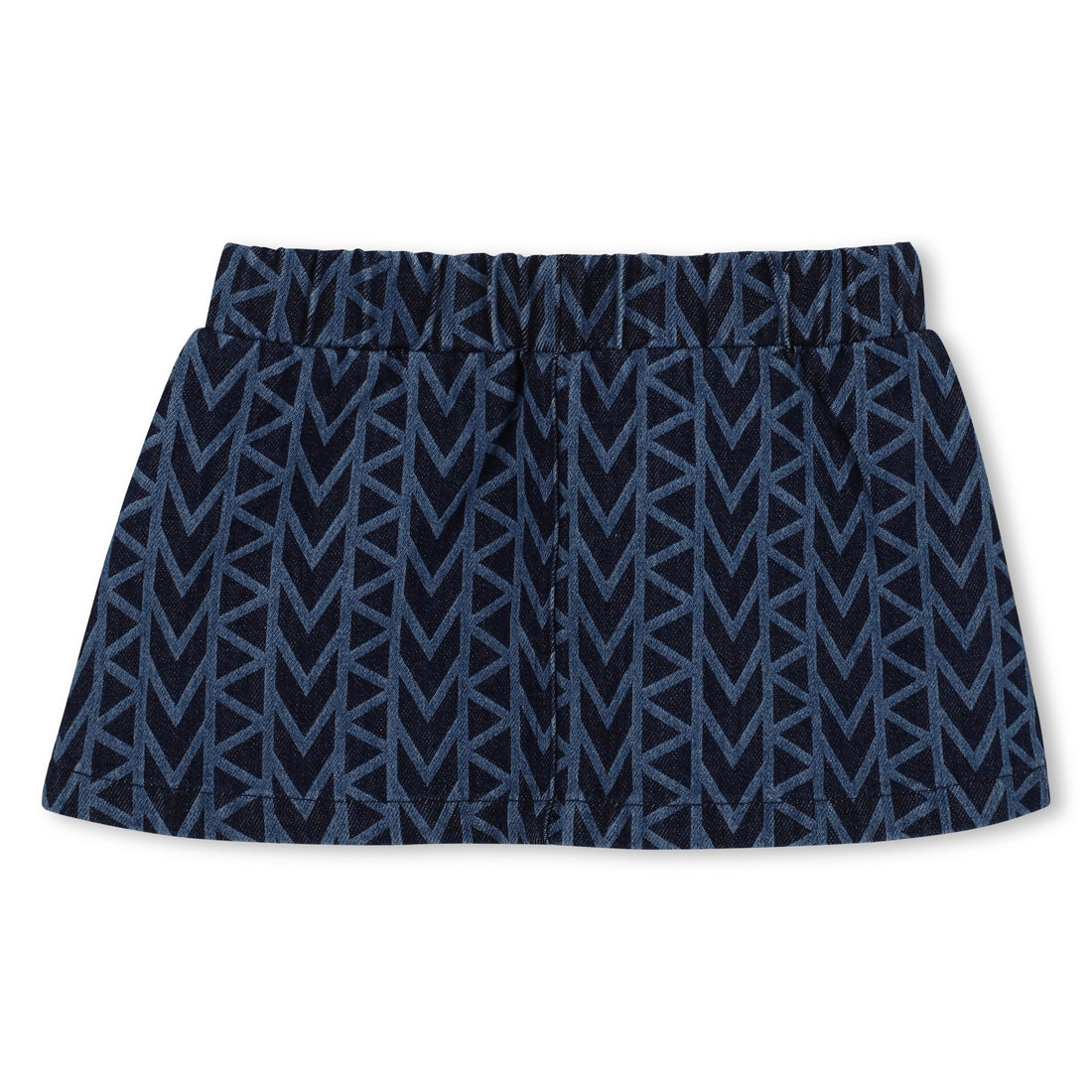 Baby Bi-Material Sleeveless Dress in White and Denim Michael Kors