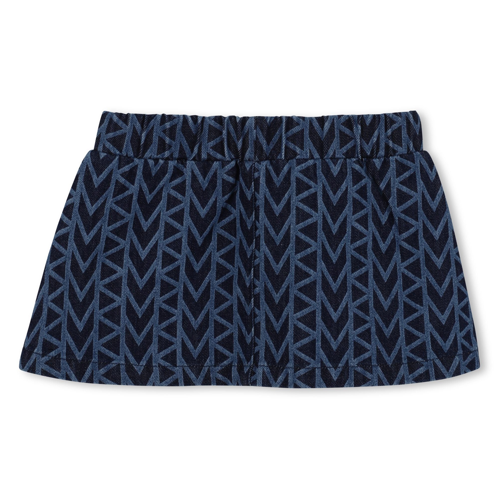 Baby Bi-Material Sleeveless Dress in White and Denim Michael Kors