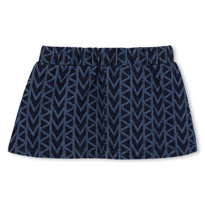 Baby Bi-Material Sleeveless Dress in White and Denim Michael Kors