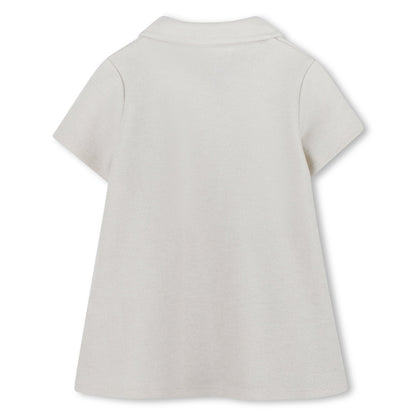 Girls Metallic Milano Dress in Off-White Michael Kors