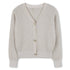 Girls Knitted Gold Cardigan in Light Gold Michael Kors