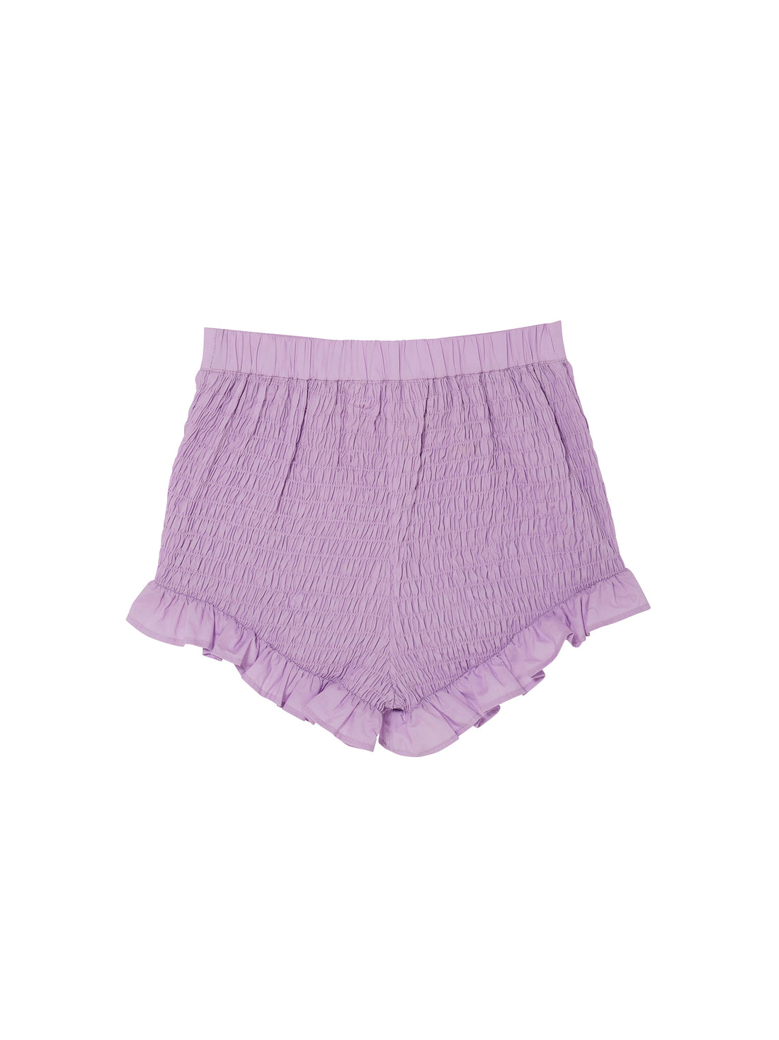 Mariposa Shorts - Smocked Cotton Shorts with Ruffle Trim