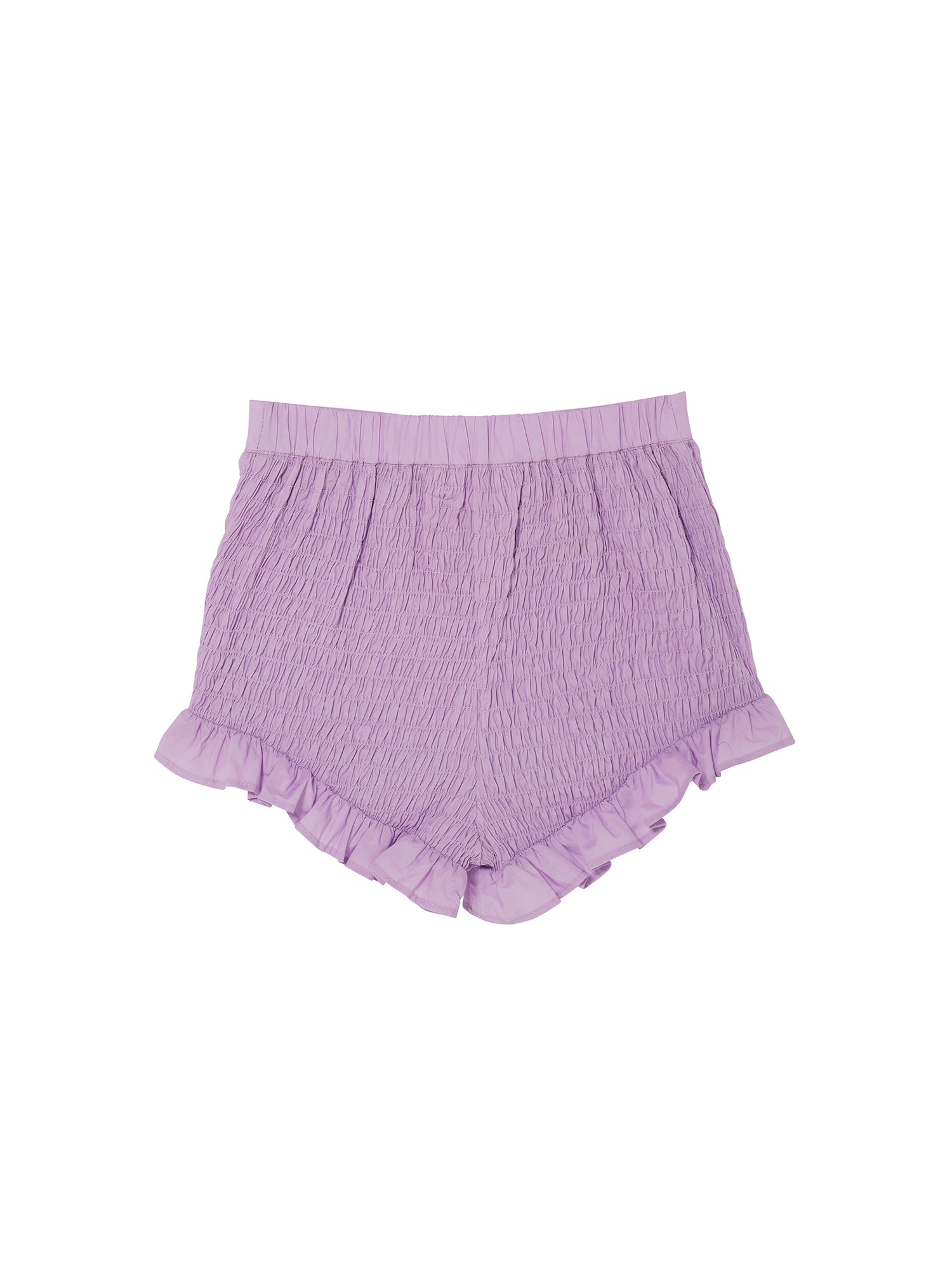 Mariposa Shorts - Smocked Cotton Shorts with Ruffle Trim