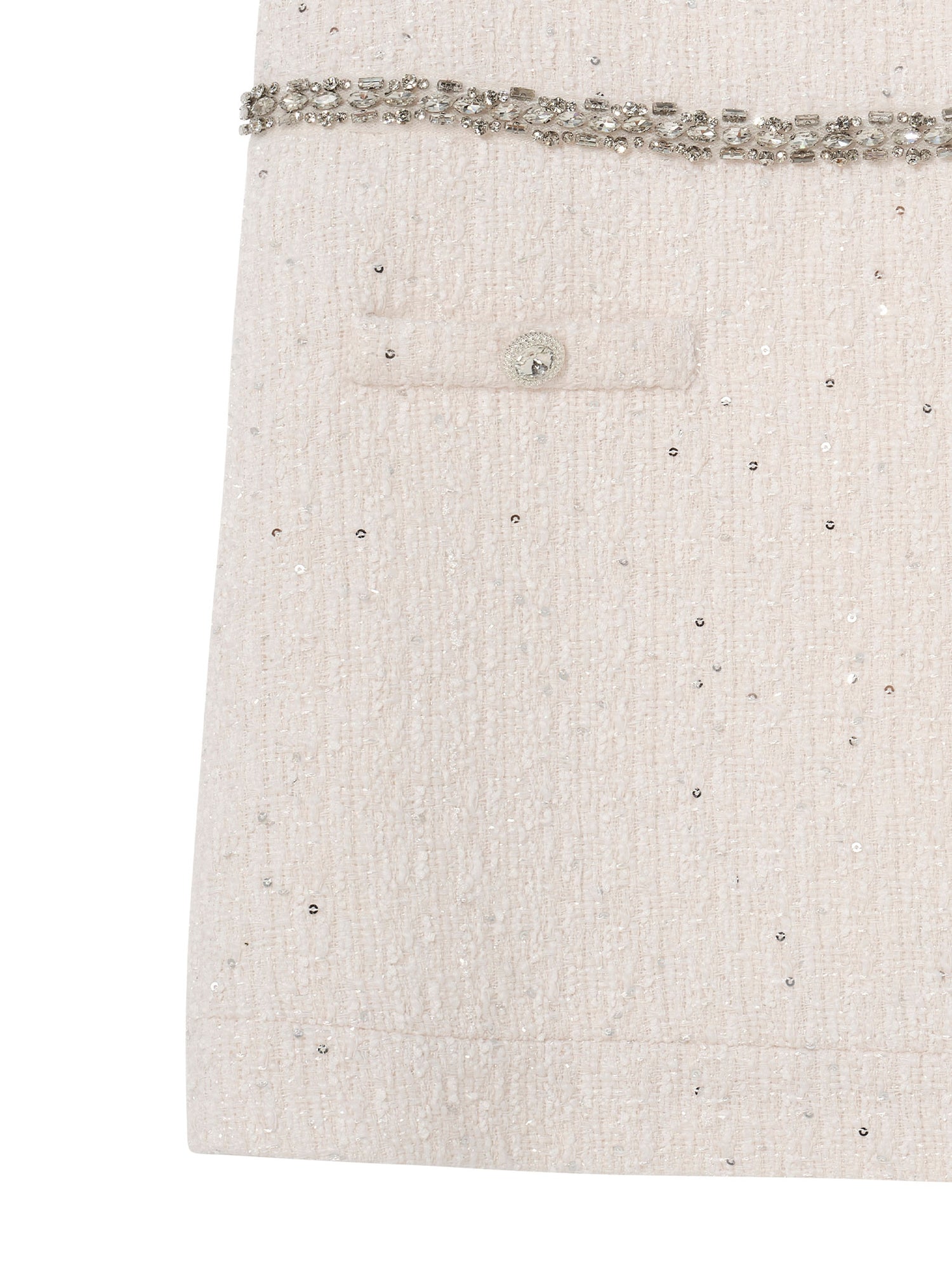 Audrey Dress - Sleeveless Textured Shift Dress with Decorative Waist Trim