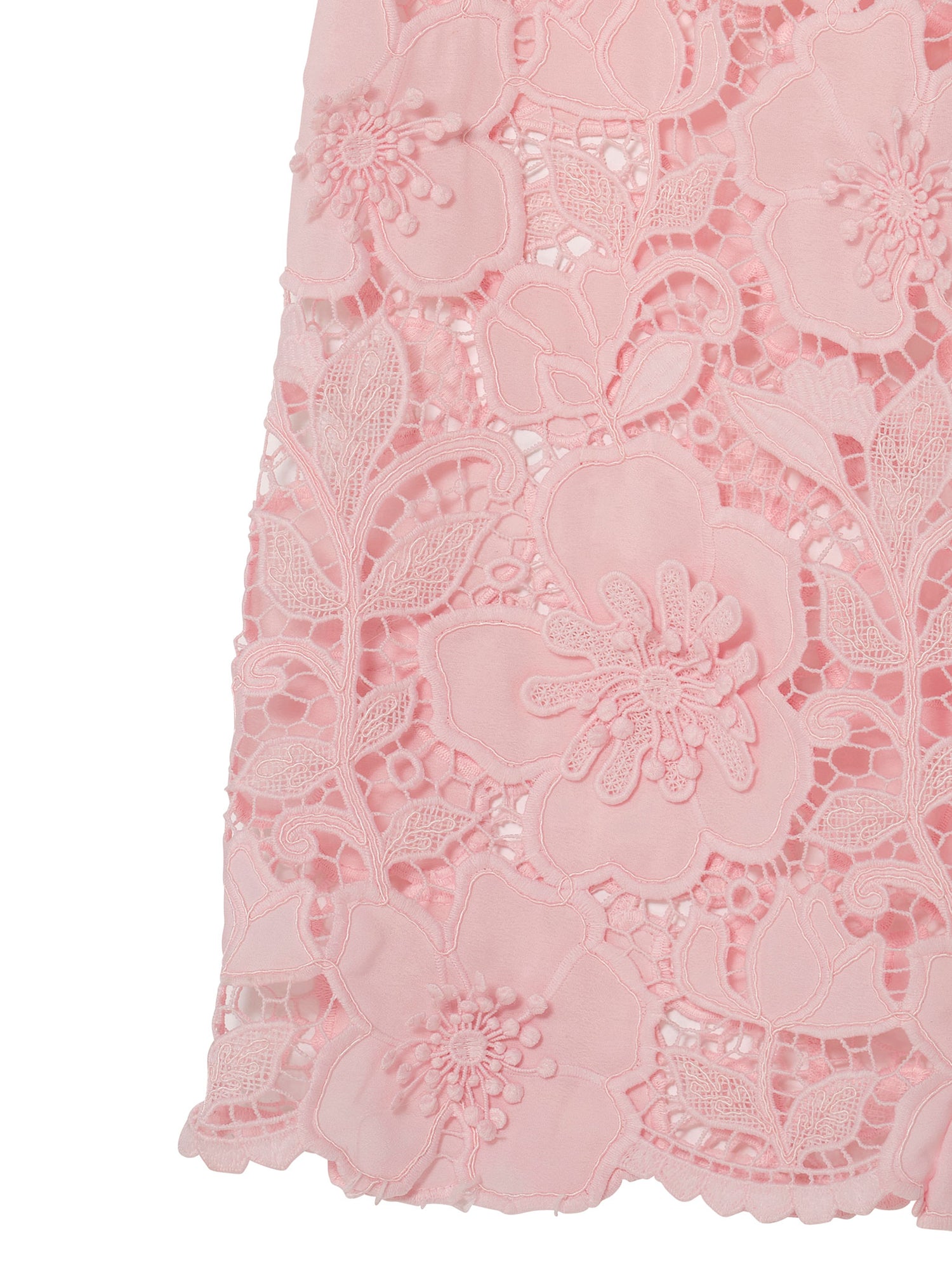 Riviera Rose Pants - Floral Lace Wide Leg Pants with Elastic Waist