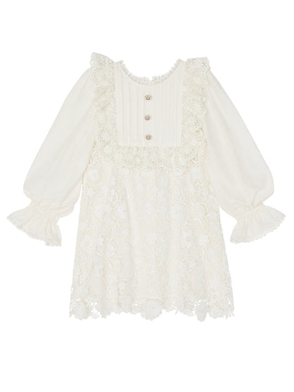 Marshmallow Dentelle Dress