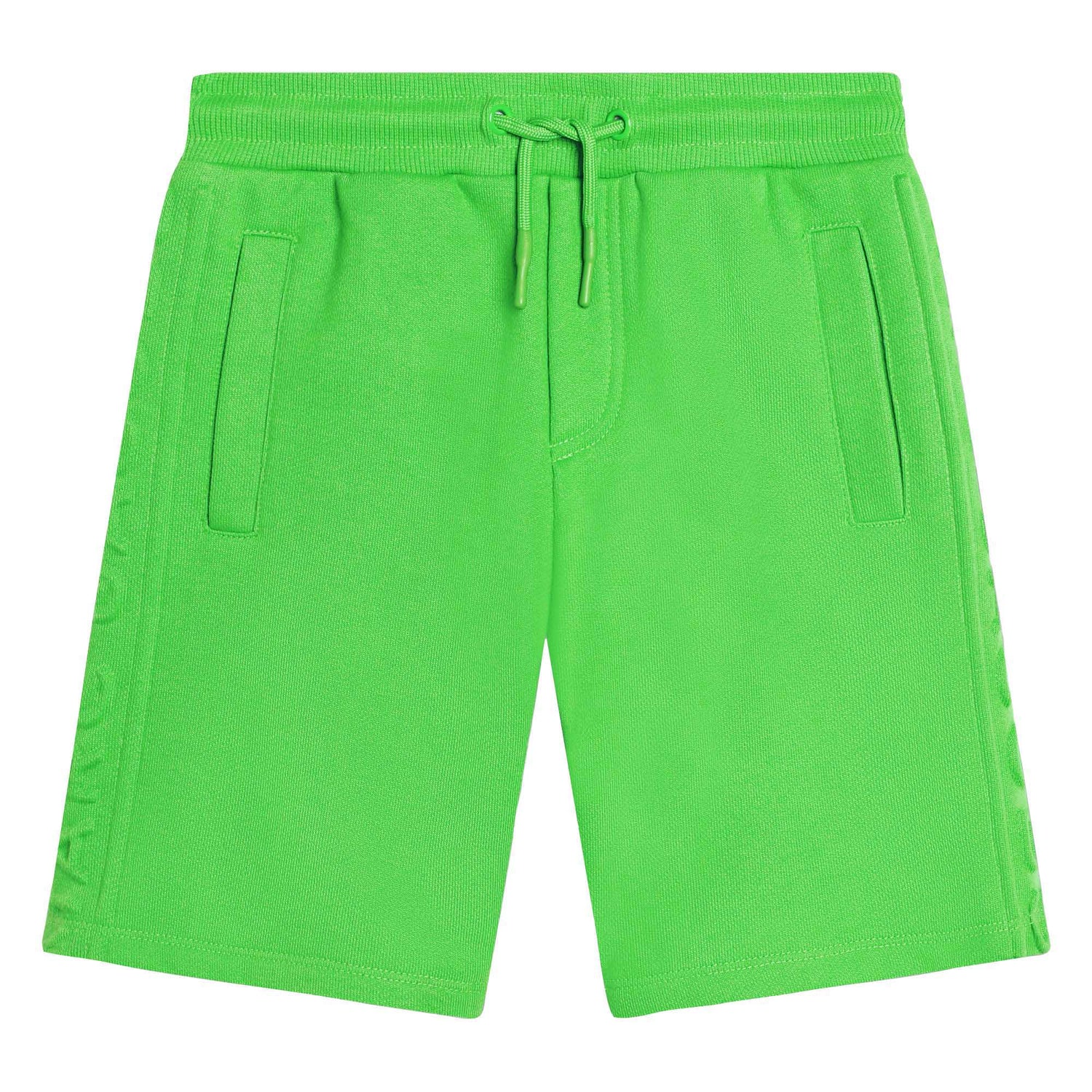 Neon Green Embossed Bermuda Shorts