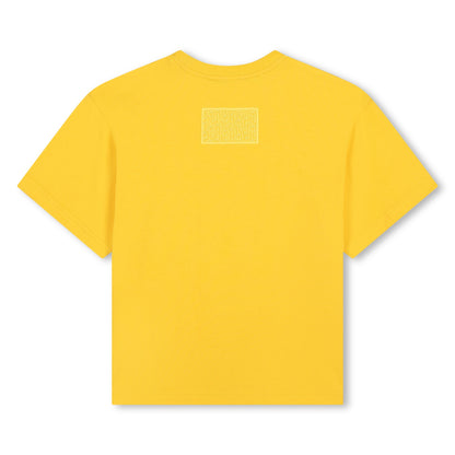 Gold Yellow Silicone Logo Tee-Shirt