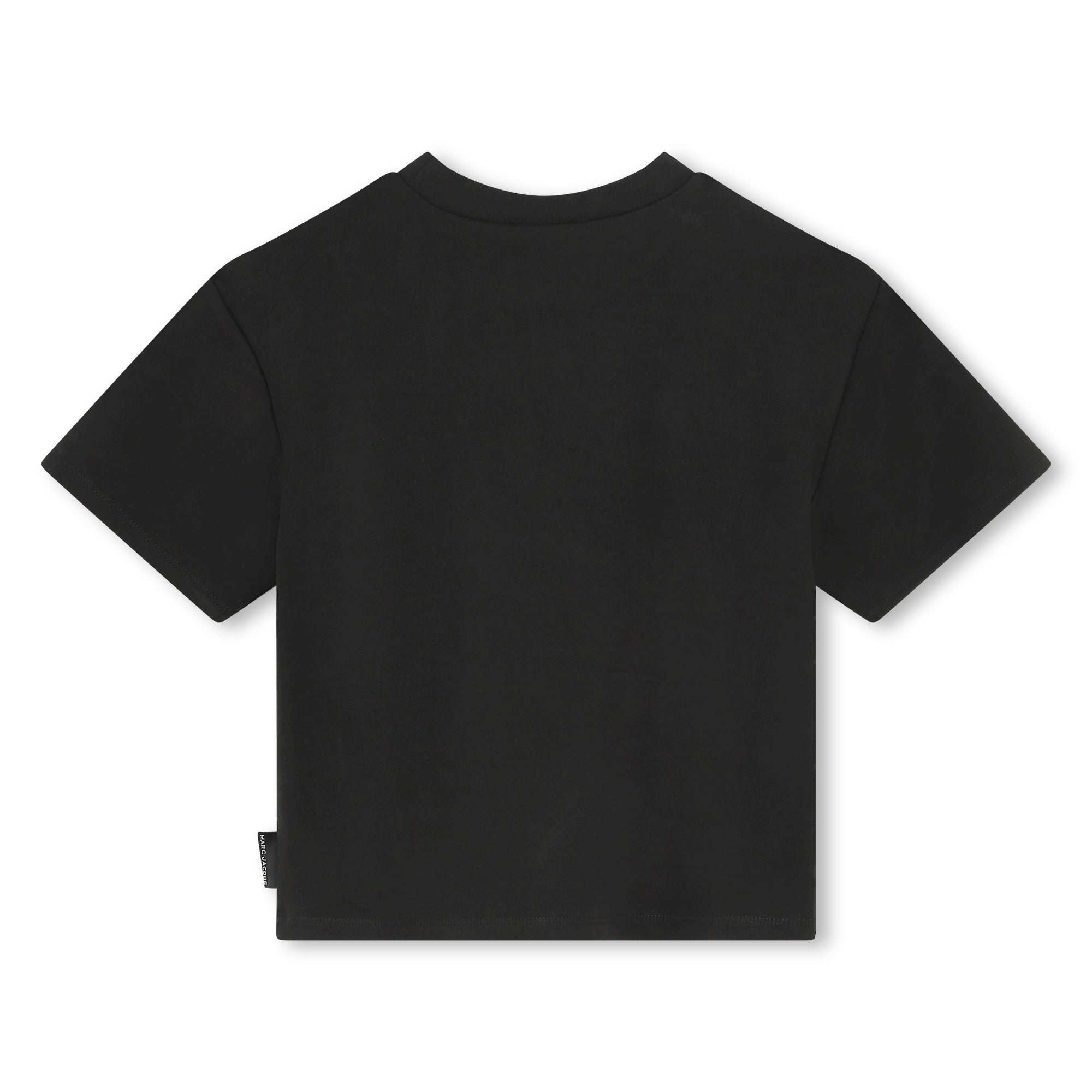 Black Short Sleeve Tee with Bag Illustration