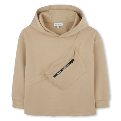 Hooded Sweatshirt with Crossbody Bag Print