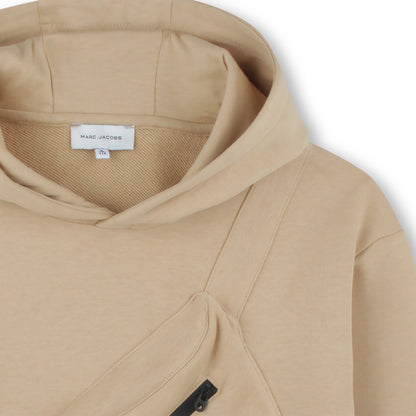 Hooded Sweatshirt with Crossbody Bag Print