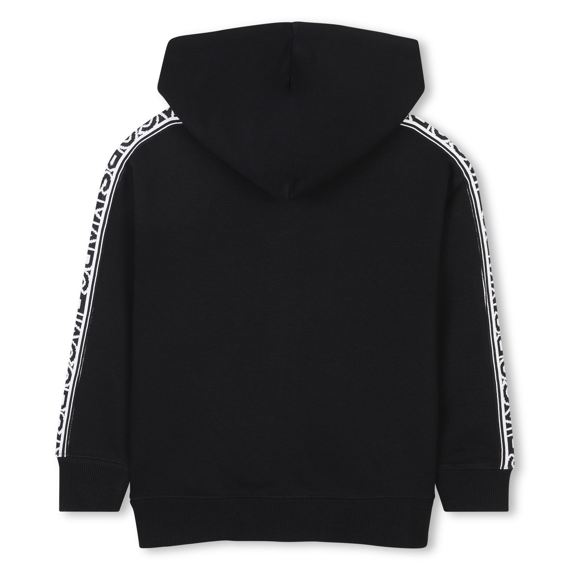 Hooded Zip-Up Cardigan with Logo Tape