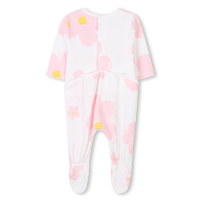 Floral Baby Sleepsuit Set with Bib &amp; Hat