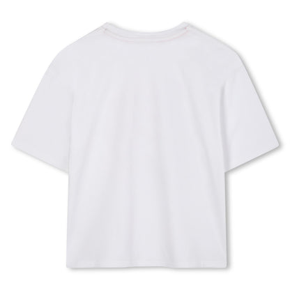Organic Cotton Jersey T-Shirt with Front Marc Jacobs Illustration