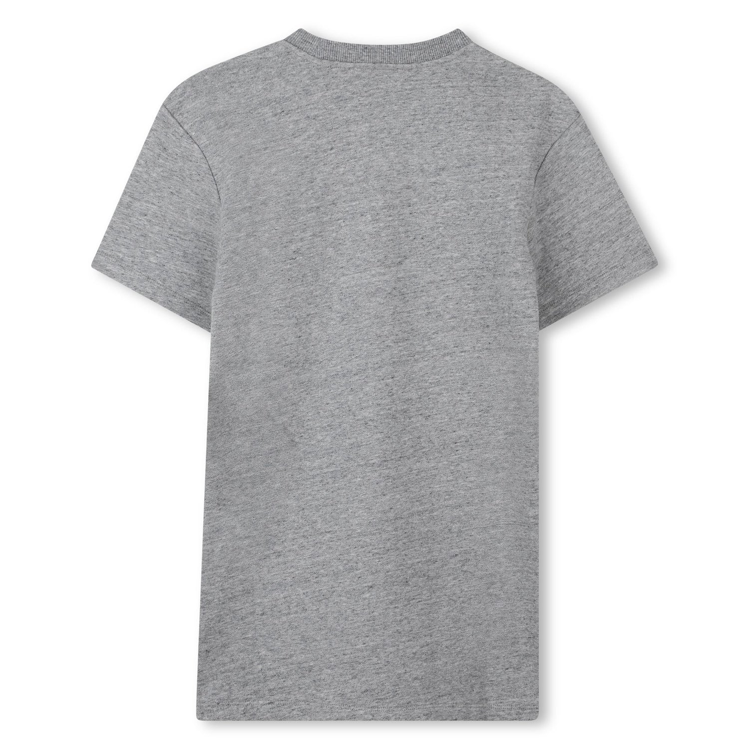 Chiné Grey Cotton Fleece Sweatshirt Dress with Cabochon and Bead Logo