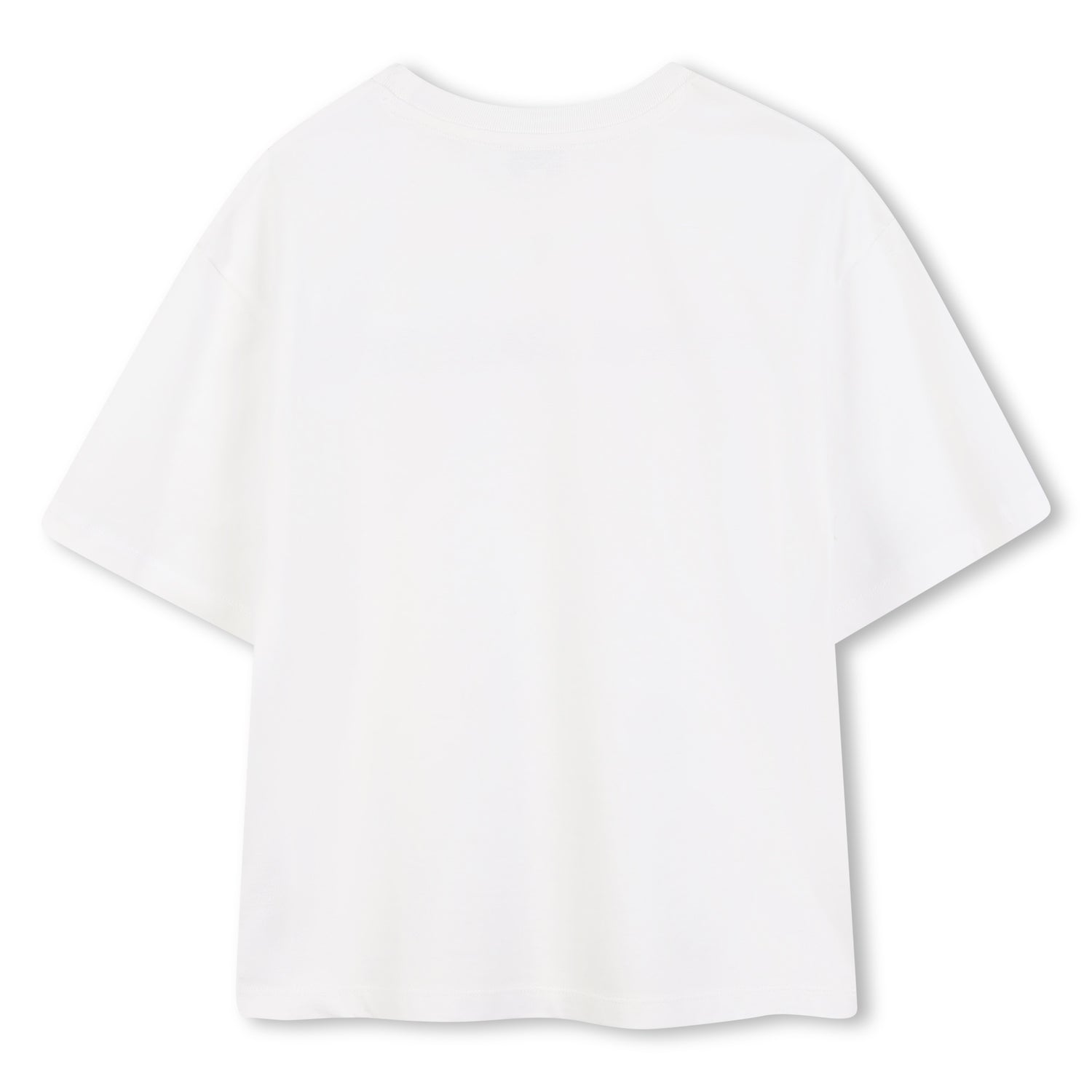 Cotton Jersey T-Shirt with Embroidered Marc Jacobs Illustration in Black and Ivory