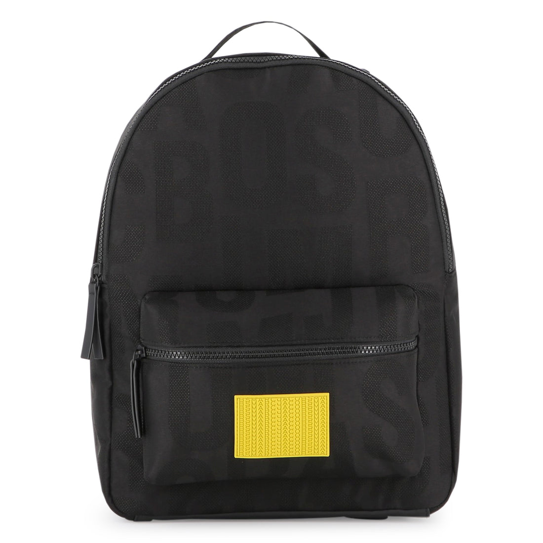 Twill Backpack with Monogram Design and Padded Straps