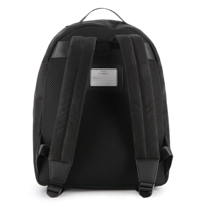 Twill Backpack with Monogram Design and Padded Straps