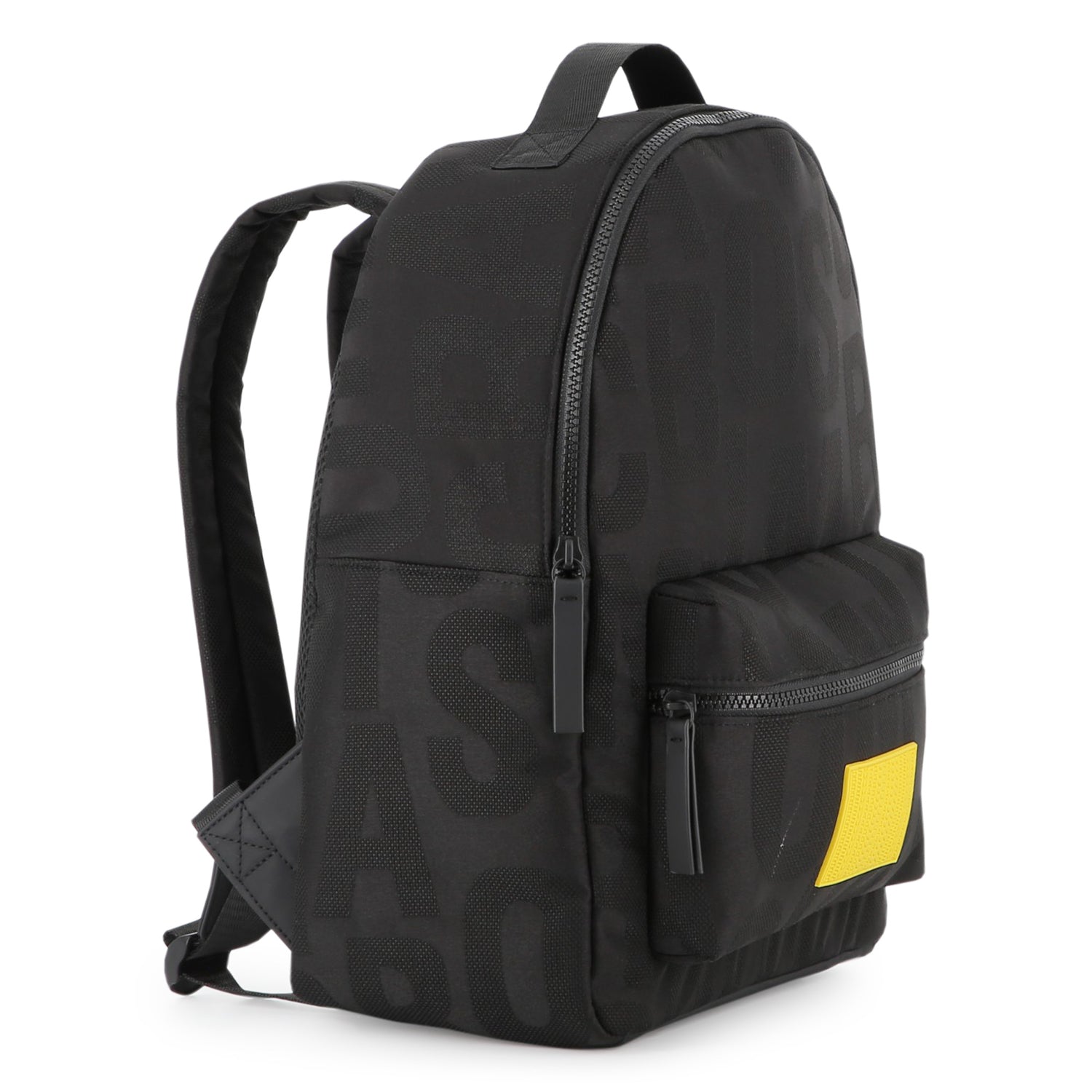 Twill Backpack with Monogram Design and Padded Straps