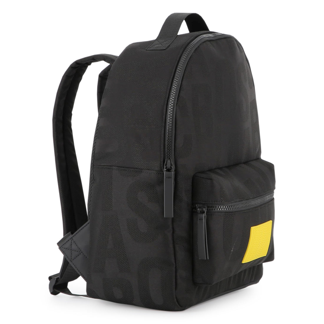 Twill Backpack with Monogram Design and Padded Straps
