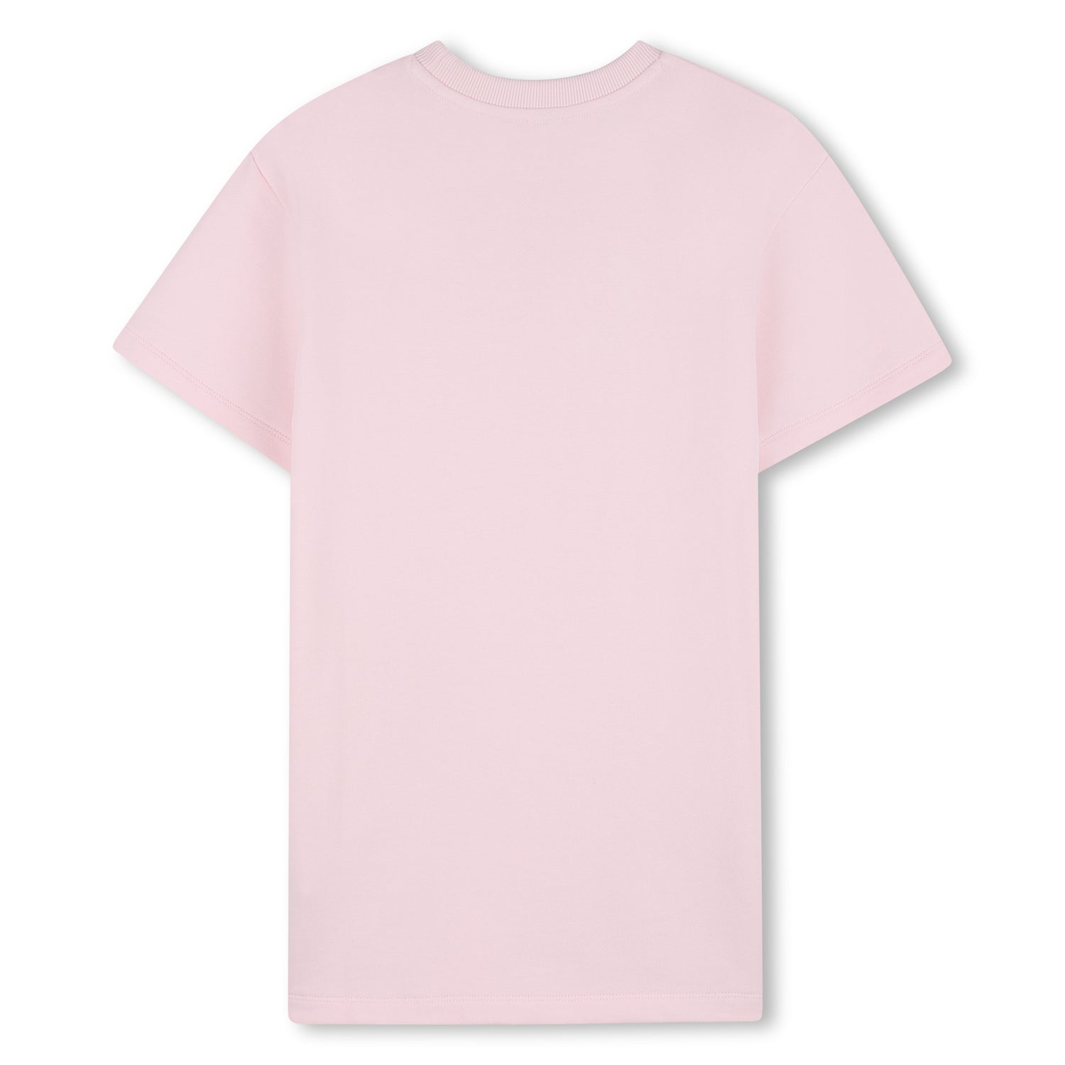 Cotton French Terry T Shirt Dress With Rhinestone Logo, Light Pink The Marc Jacobs