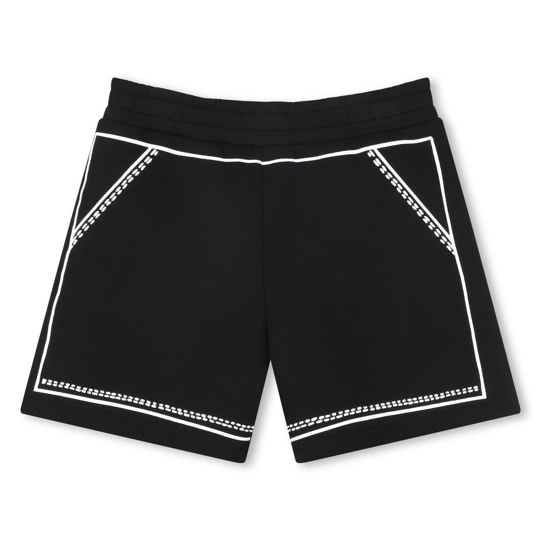 Black Jersey Shorts with Contrast Stitching The Marc Jacobs