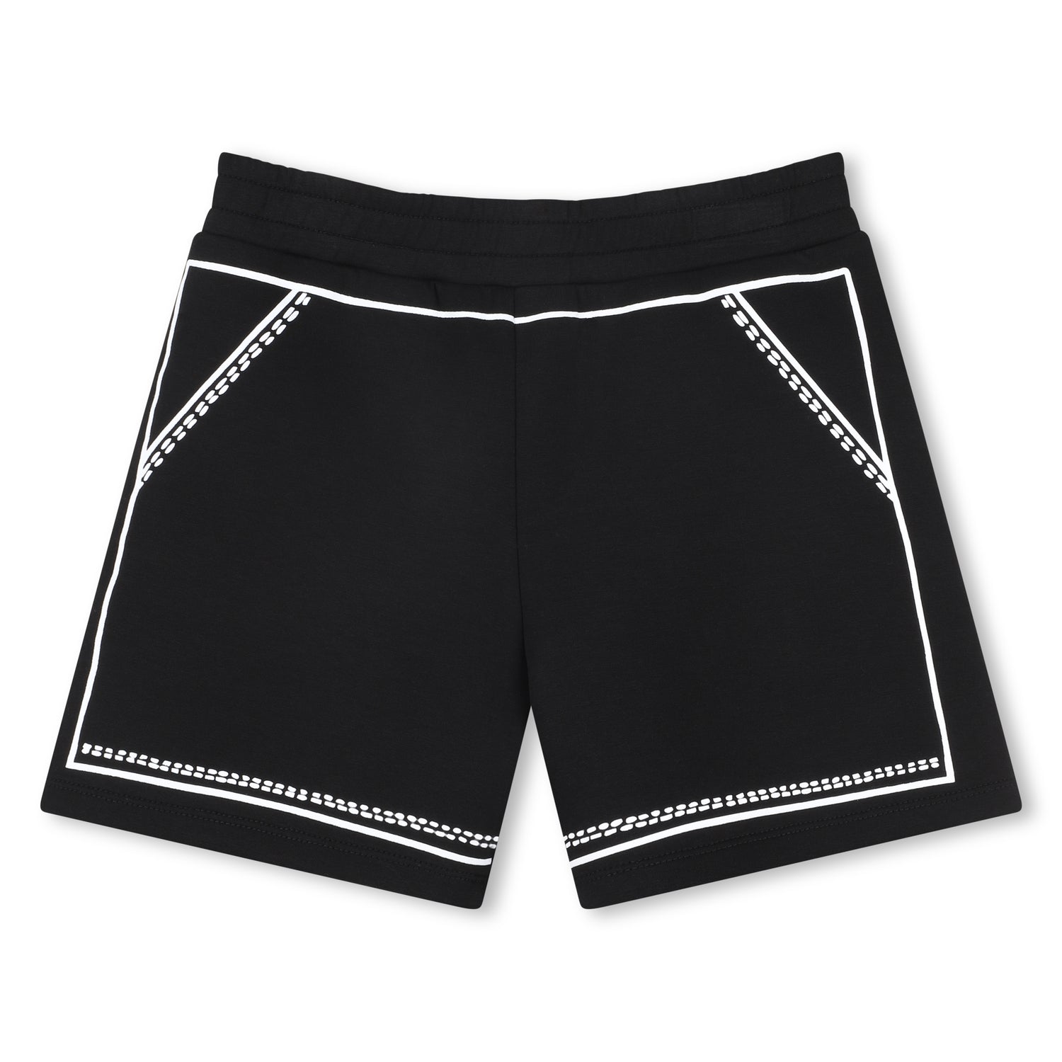 Black Jersey Shorts with Contrast Stitching The Marc Jacobs