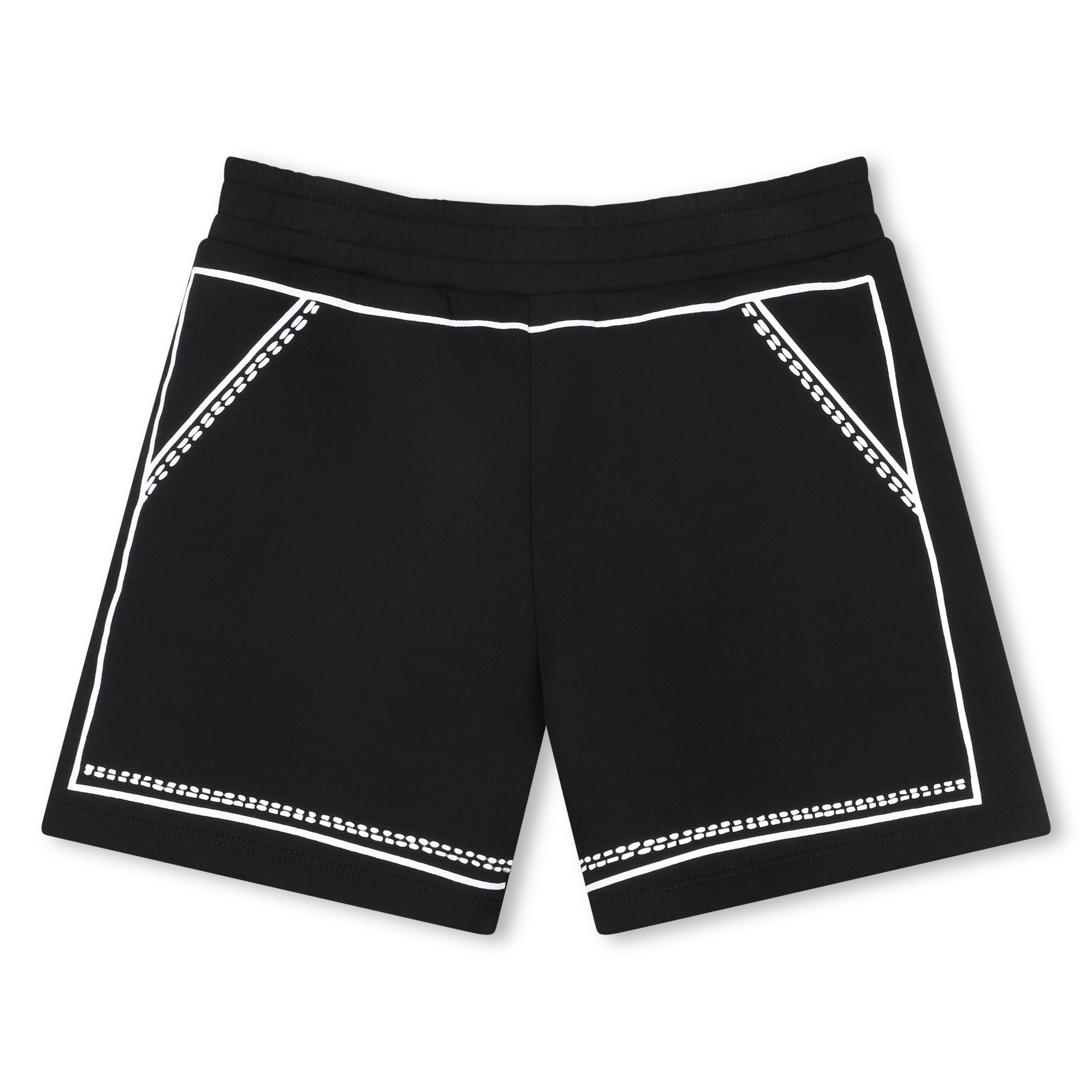 Black Jersey Shorts with Contrast Stitching The Marc Jacobs