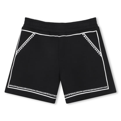 Black Jersey Shorts with Contrast Stitching The Marc Jacobs