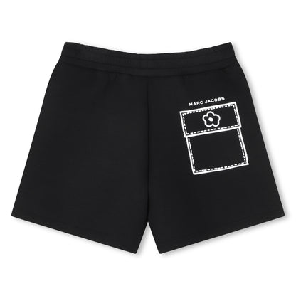 Black Jersey Shorts with Contrast Stitching The Marc Jacobs