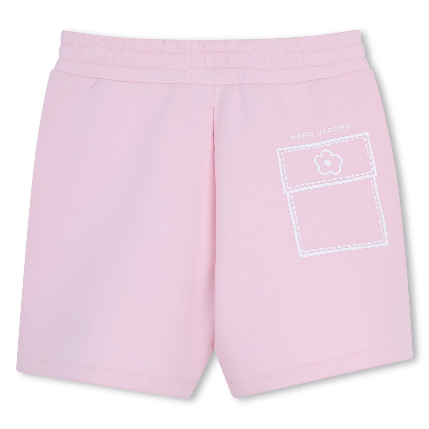 Pink Jersey Shorts with Contrast Stitching The Marc Jacobs