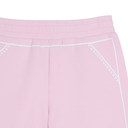 Pink Jersey Shorts with Contrast Stitching The Marc Jacobs