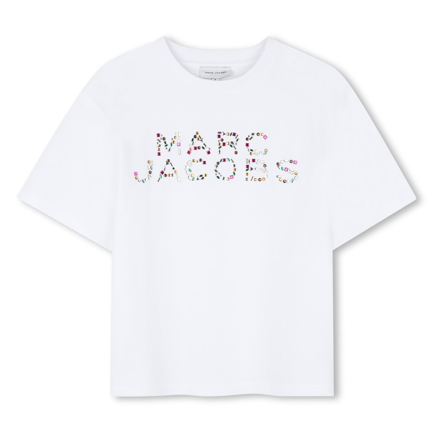 Rhinestone Logo Cotton T-Shirt The Marc Jacobs