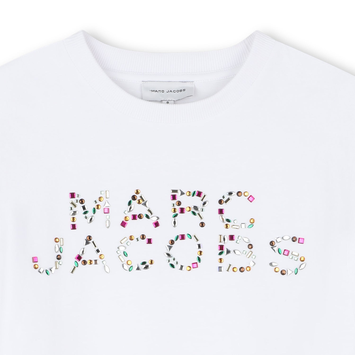 Rhinestone Logo Cotton T-Shirt The Marc Jacobs