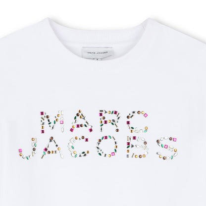 Rhinestone Logo Cotton T-Shirt The Marc Jacobs