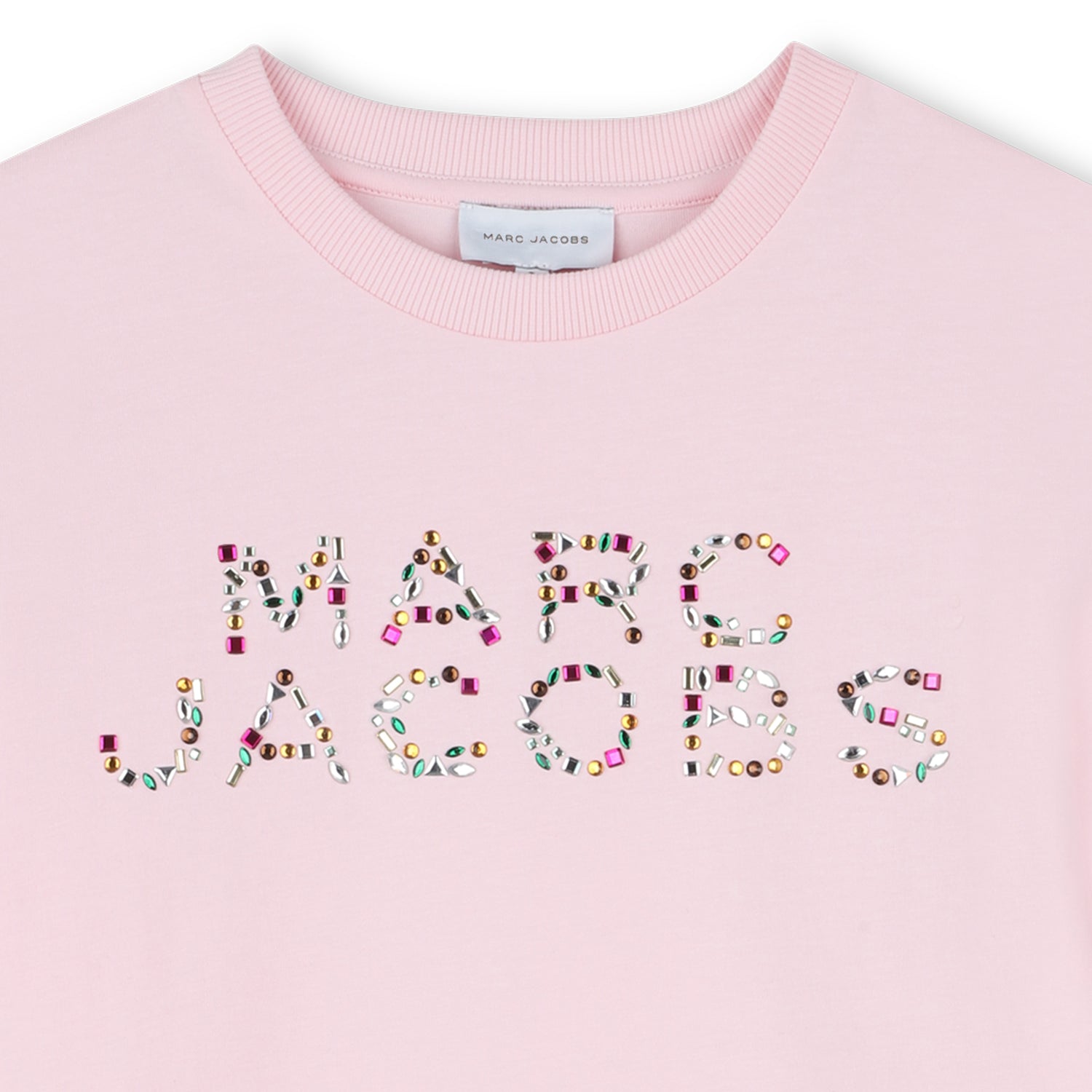 Rhinestone Logo Cotton T-Shirt The Marc Jacobs