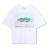White Cotton T Shirt with Textured Front Print The Marc Jacobs